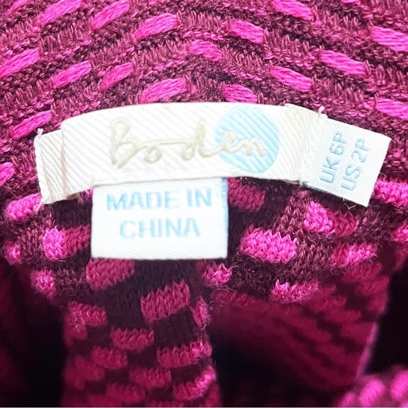 Boden Merino Wool Blend Knit Dartmouth Tunic Cowel Neck Dress Mod Texture - Picture 12 of 13